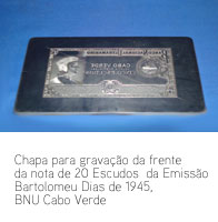 Chapas de impressão de notas